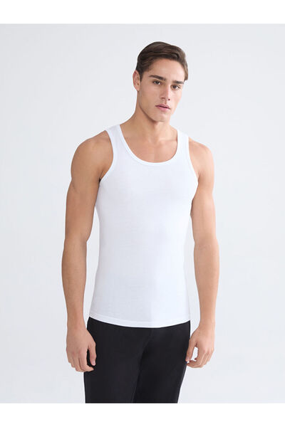 LC Waikiki Ανδρικό εσώρουχο χτενισμένο βαμβακερό λαιμό U