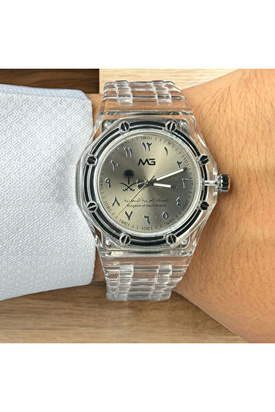 CN ساعة شفافة أنيقة بتصميم عصري تحمل شعار المملكة ضد الماء