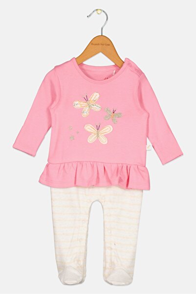Hamleys Toddlers Girl Embroidered Long Sleeve Romper, Multicolor