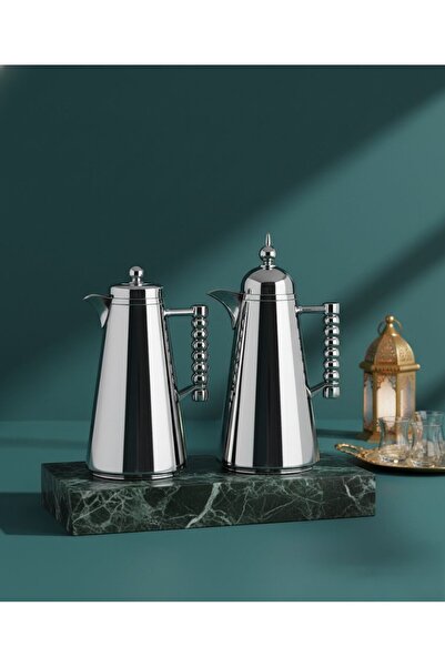 Generic طقم ترامس للشاي والقهوة بتصميم أنيق وعصري حجم 1/1 لتر