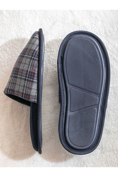 LC Waikiki Sparkling Choices from Shining Store | Plaid Patterned Men's House Slippers