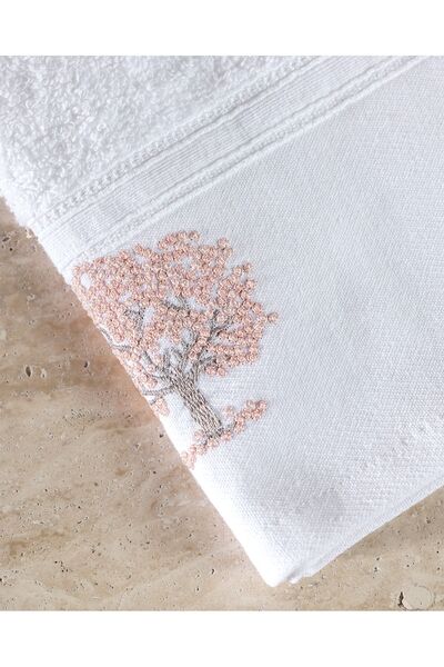 Madame Coco Orva Вишитий 100% бавовна 2-х паперових рушників - Білий - 30x45 см