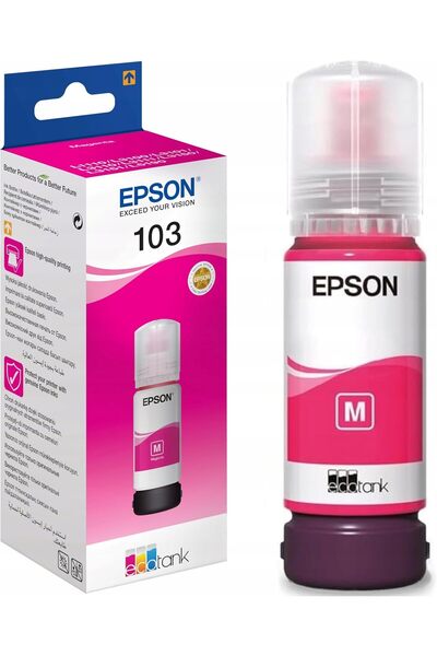 EPSON Light Magenta 103 Ink Bottle for EcoTank Printers, 65 ml