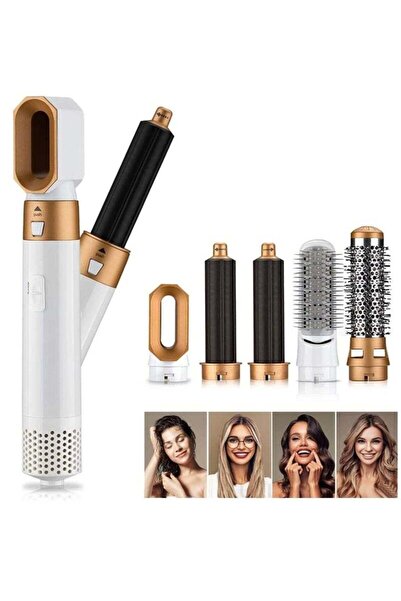 COOYA Five-in-One Hot Air Comb, Multifunctional Negative Ion Hair Dryer, Automatic Hair Curler