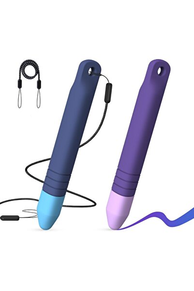 Other أقلام سيليكون للأطفال مع حزام مضاد للفقد — قلم لوحي مضاد للتدحرج (أزرق ...