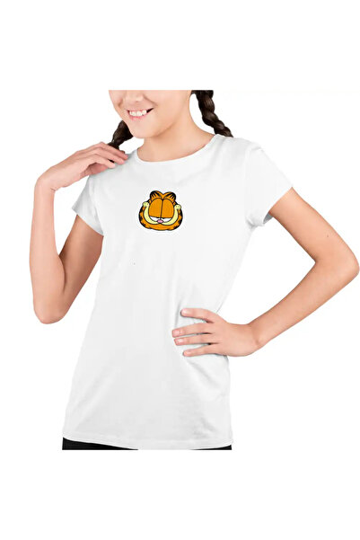 OEM Tricou Copii Fete Garfield Cap Pisoi Portocaliu