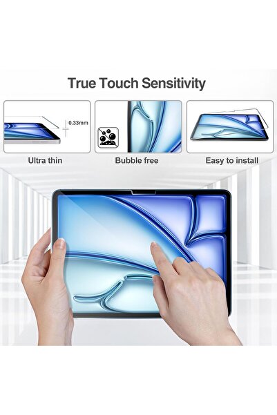PROCASE 2+2 Pack Screen Protector for iPad Air 11-Inch M2 (2024) + Camera Lens Protector - Blue