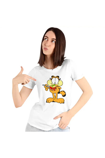 OEM Tricou Femei Garfield Lasagna Mancare Pisic