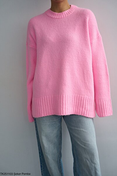 Boutique Naz Women's Candy Pink Color Knitwear Sweater