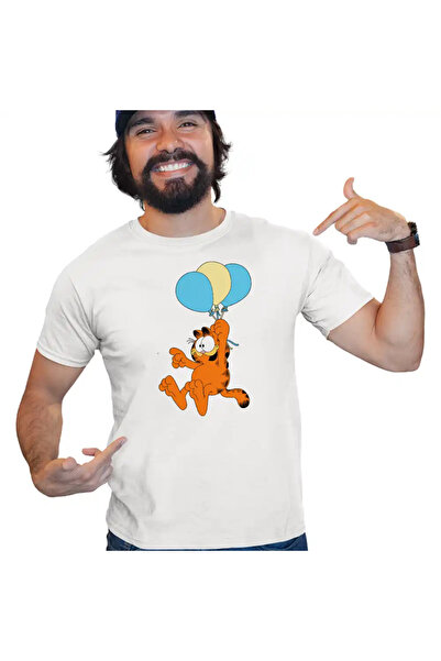 OEM Мъжка тениска Garfield Balloons с двустранни анимационни филми
