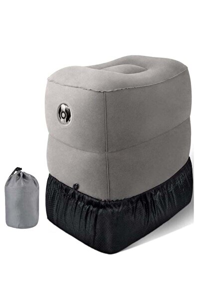 COOYA Inflatable Foot Rest Pillow for Travel, Portable Double Hand Pump Multi-Functional Adjustable Height