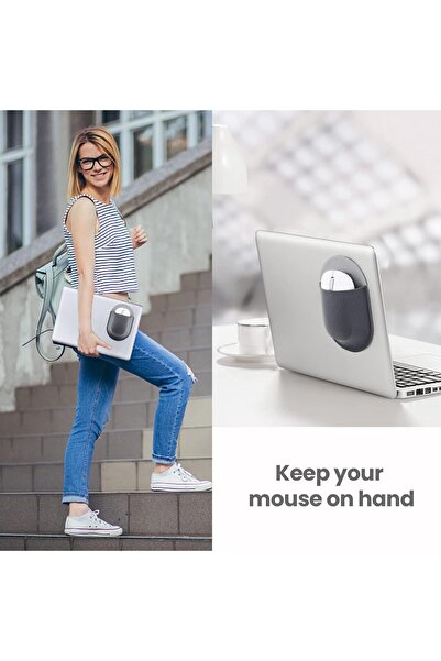 Other Reusable Adhesive Universal Mouse Holder — Gray, Bluetooth