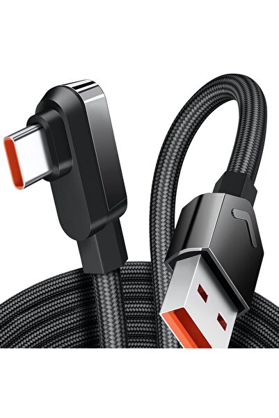 Other LAXDAMRE 6ft Fast USB-C to USB-A Cable, 6A 120W Right-Angle Nylon Braided