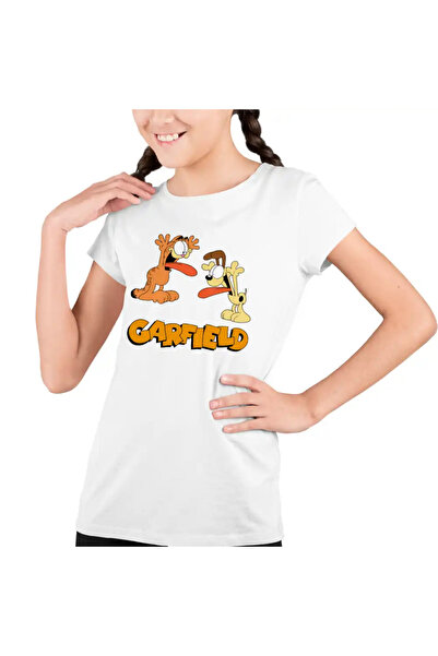 OEM Tricou Copii Fete Garfield Odie Limba Pisica Catel Desene