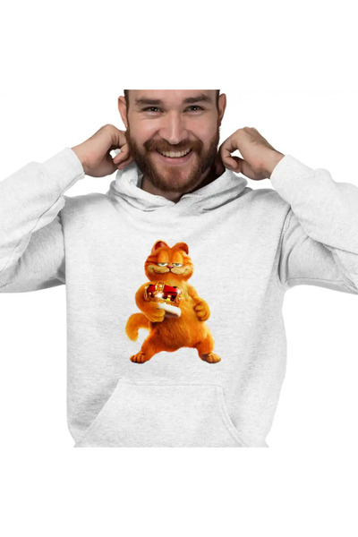 OEM Мъжки суичър с качулка Garfield King Crown Cats