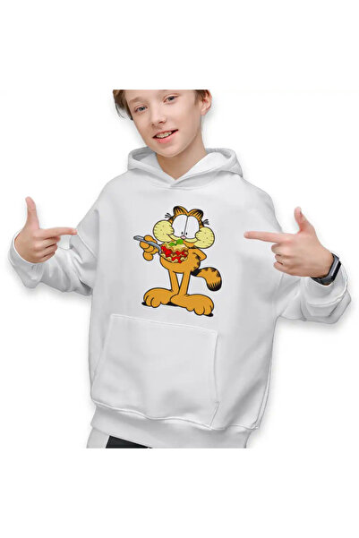 OEM Hanorac Copii Baieti Garfield Lasagna Mancare Pisic