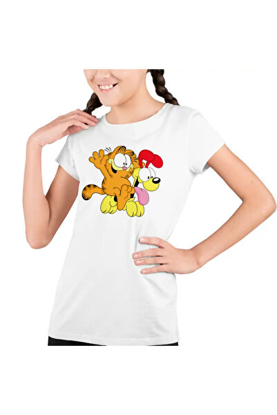 OEM Tricou Copii Fete Garfield Odie Calare Joaca