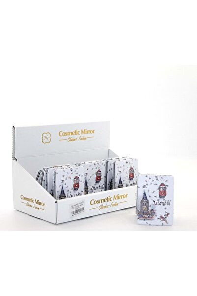 ahsun مرآة يد بتصميم اسطنبول الحجرية رفيعة