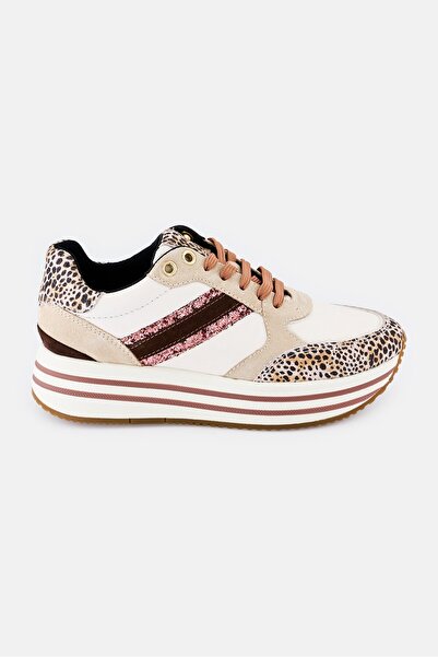 Geox Women D Kency B Lace Up Casual Shoes, Multicolor