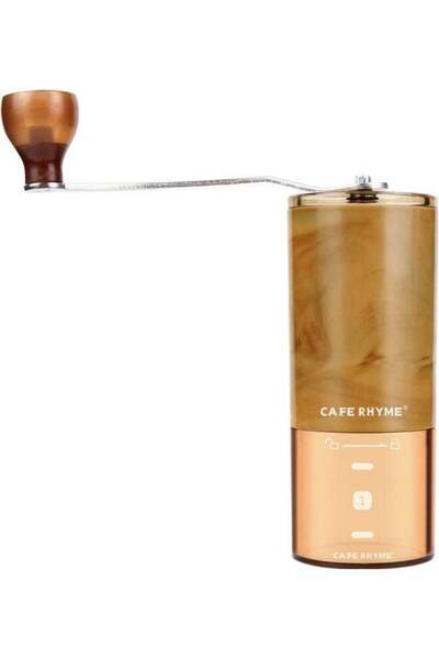 DOMEET مطحنة قهوة محمولة عامة، لون بني، 17 سم