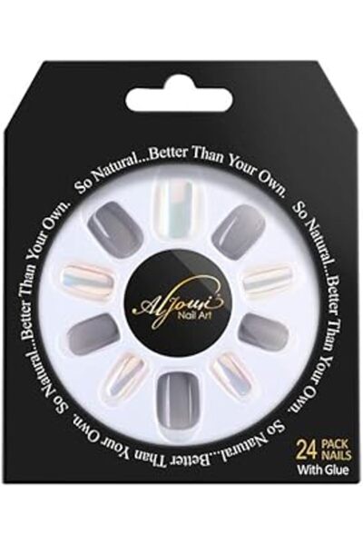 Other مجموعة أظافر صناعية من الجوري بتصميم فني ١٠٧، ٢٤ قطعة