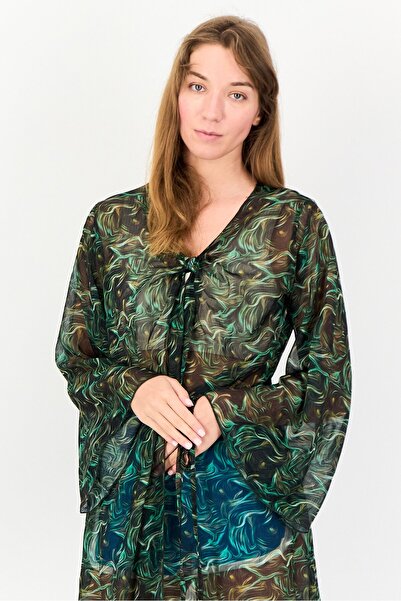 Coega Sunwear Women Allover Print Cover Up Dress, Multicolor