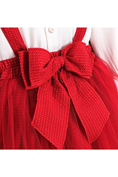 Ahenk Baby Kids Rabbit Embroidery Collar Shirt and Dress Set, Birthday Party New Year Special Day Photo Shoot