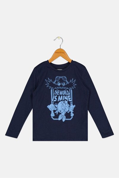 Sinsay X Sonic The Hedgehog Toddlers Boys Graphic Print T-Shirt, Navy