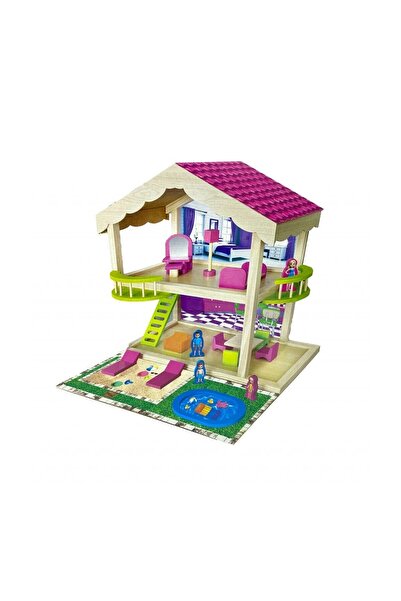 Generic Brand Ony-414 Wooden Villa Set in Box