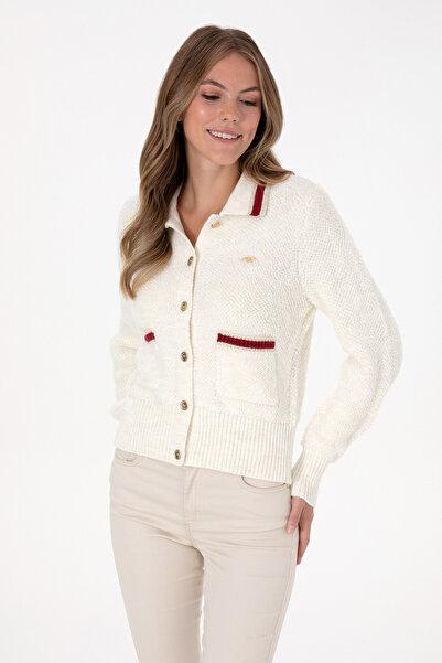U.S. Polo Assn. Women's Cream Knitwear Cardigan 50315553-Vr256