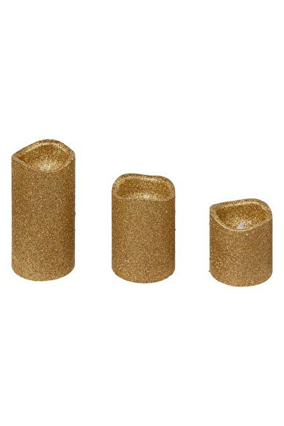 Other Set de 3 lumânări LED aurii strălucitoare