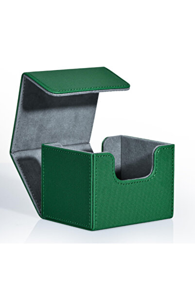 Choice8 صندوق بطاقات خضراء، يتسع لأكثر من 100 بطاقة ذات غلاف مزدوج/أكثر من 15...