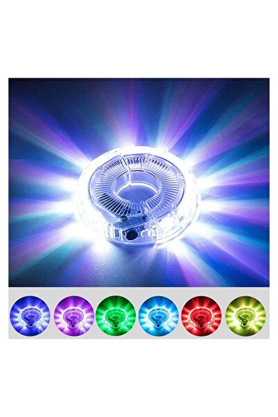 fun zone إضاءة عجلة الدراجة LED - 7 ألوان، 18 وضعًا (8.6 × 3.7 × 8.6 سم)