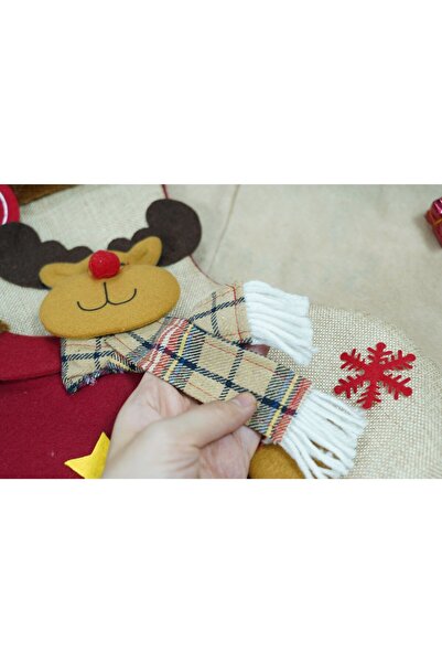 Flippy Gift Stocking, Flippy, With Reindeer Pattern, Multicolor, Size 20x40 cm, Textile, Indoor