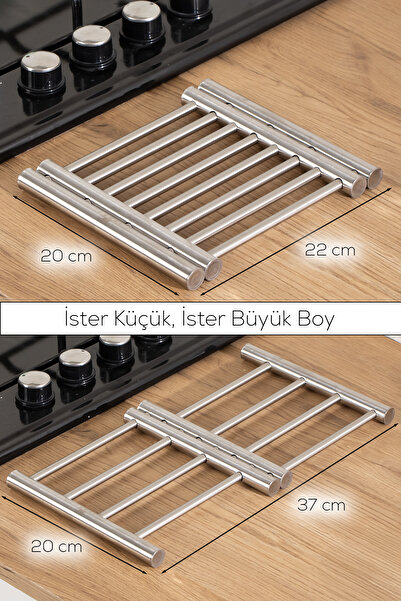 Porsima Ivo-Ks162 Stainless Steel Trivet Pop-Up Pot Pan Base Metal Base