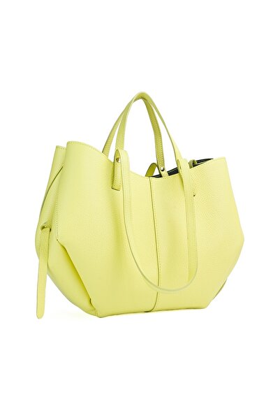 Posete Fagaras Mirai Leather Purse - Yellow, 1 Compartment, Removable Eyeshad...