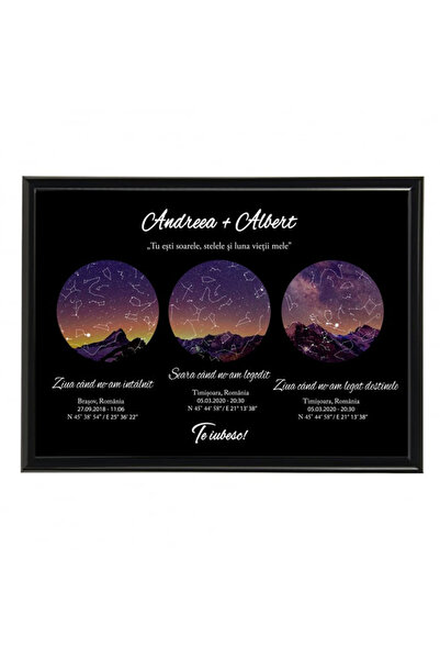 Legendary Gifts Tablou personalizat cu harta stelelor