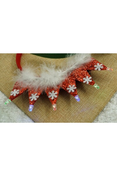 Flippy Christmas Headband/Hoop, Red Color, Standard Size,