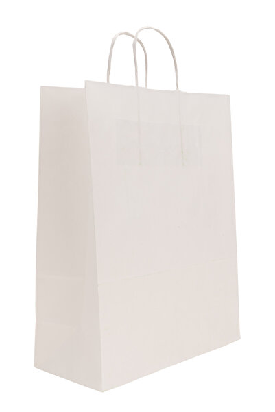 EWs Paper gift bag set 25 x 11 x 31 cm, white, set of 10 pieces