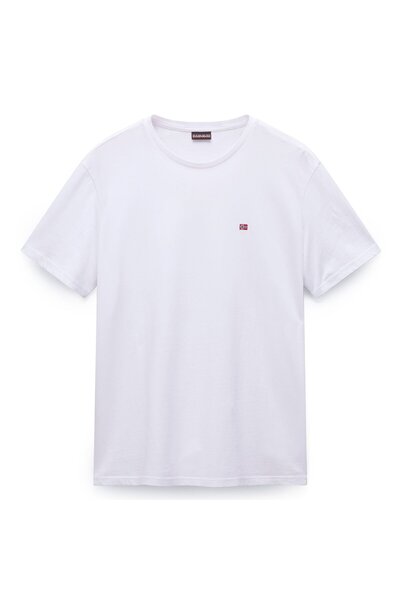 Napapijri Herren T-Shirt - SALIS, Small Flag, Rundhals, Regular Fit, Baumwolle, einfarbig