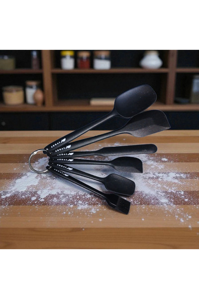 IVORY Fireproof Non-Stick 6-Piece Silicone Spatula (Kitchen Set)