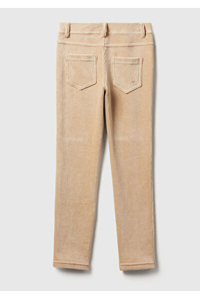 United Colors of Benetton Girl's Beige Velvet Tights