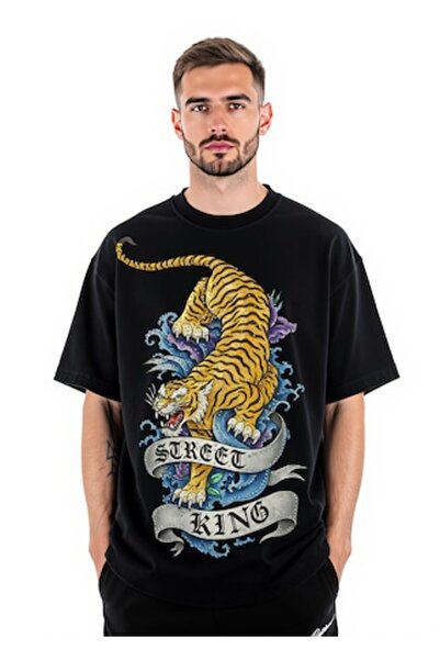 OEM Men's Loose Fit "Street King" T-shirt with Tiger