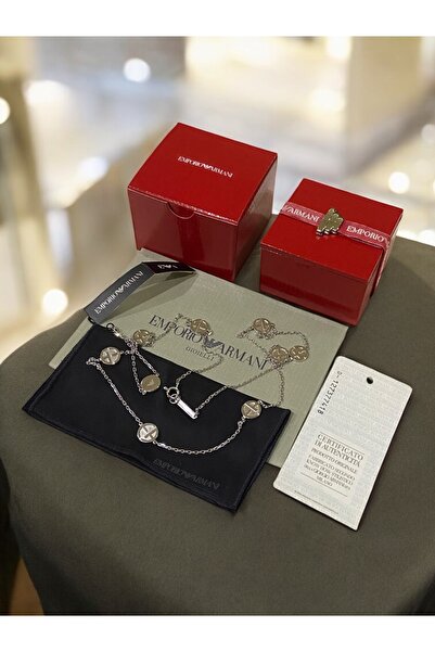 Emporio Armani Very rare and luxurious Emporio Armani women's chain, 100% authentic, made of 925 silver, size 29 inches - 73.7 cm