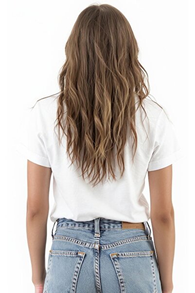 OEM Women's Cotton T-Shirt with Iconic "Vogue Elegance" Print, White