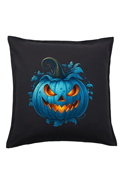 OEM Față de pernă Halloween cu dovleac albastru – Negru 50x50 cm, Grafică art...