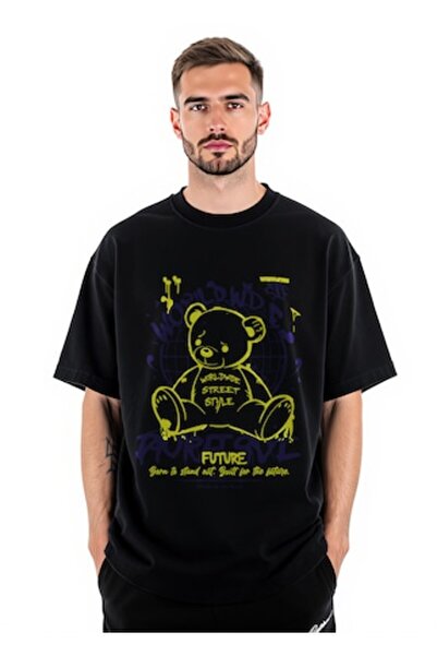 OEM Tricou bărbătesc lejer „Future Worldwide Street Style” – grafică cu ursul...