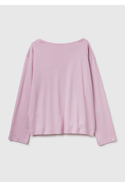 United Colors of Benetton Kadın Toz Pembe Koton Karışımlı Gorjuss Baskılı Pijama üstü