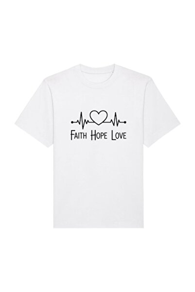 OEM Tricou alb din bumbac pentru femei cu imprimeu tipografic minimalist, mărimea S