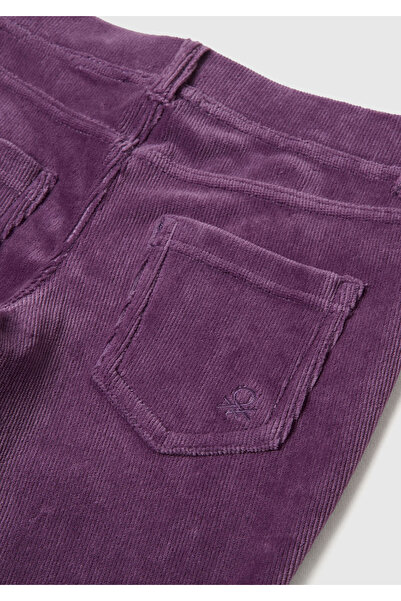 United Colors of Benetton Kız Çocuk Mor Kadife Tayt